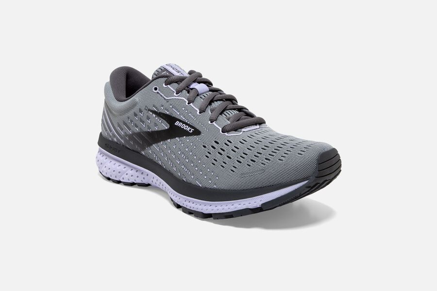 Brooks Ghost 13 Road Loopschoenen Dames - Grijs/Zwart/Paars - 164902NDI